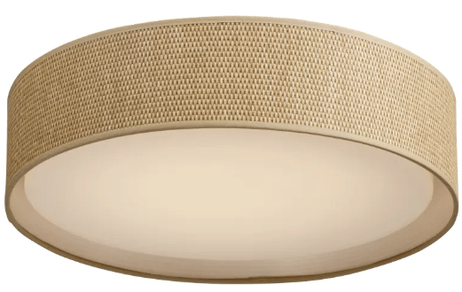 MAXIM PRIME 20 IN. WIDE LED FLUSH MOUNT DRUM CEILING LIGHT BLACK ORGANZA MODEL #10222BO